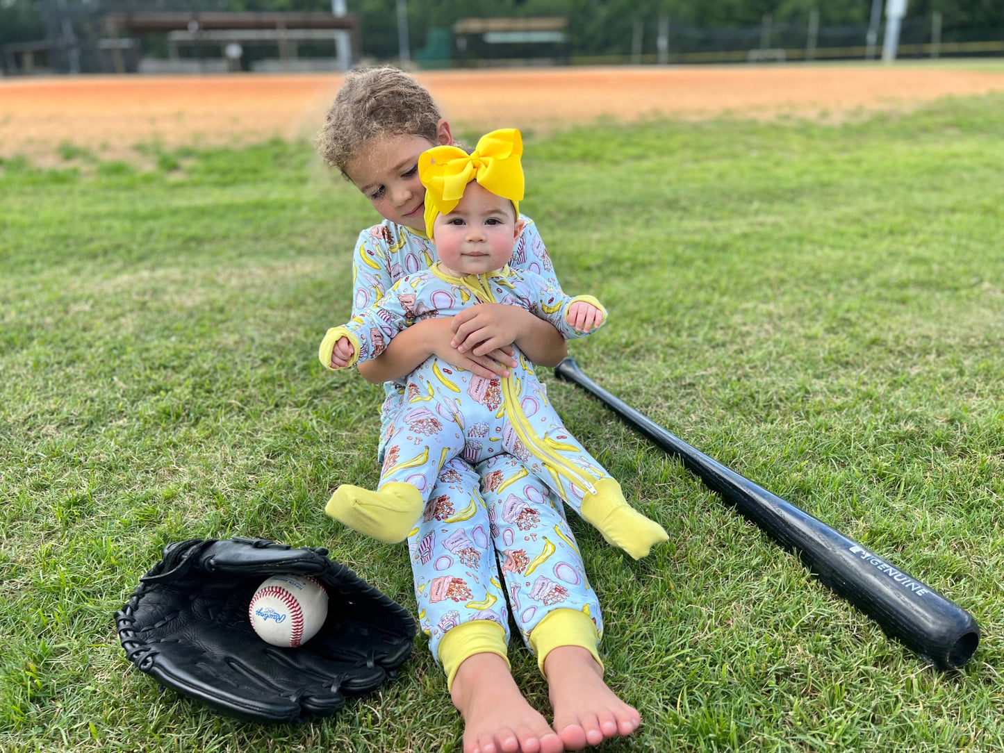 Baseballs and Bananas Snug Suit