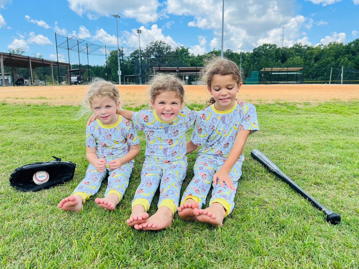 Bananas and Baseballs - 2 piece Snug set