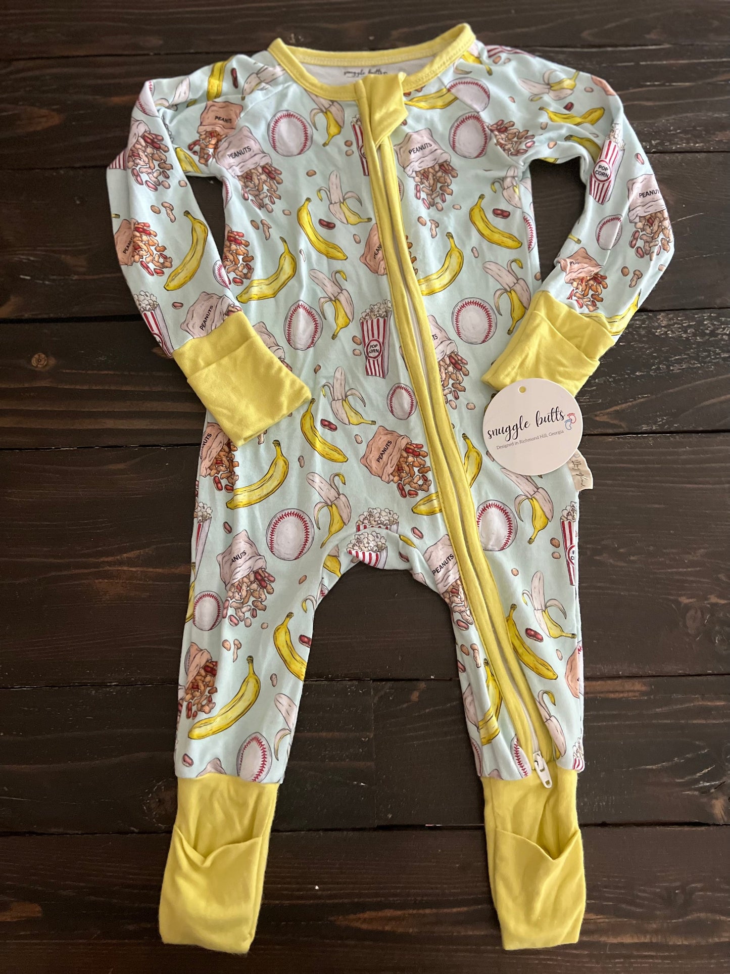 Baseballs and Bananas Snug Suit