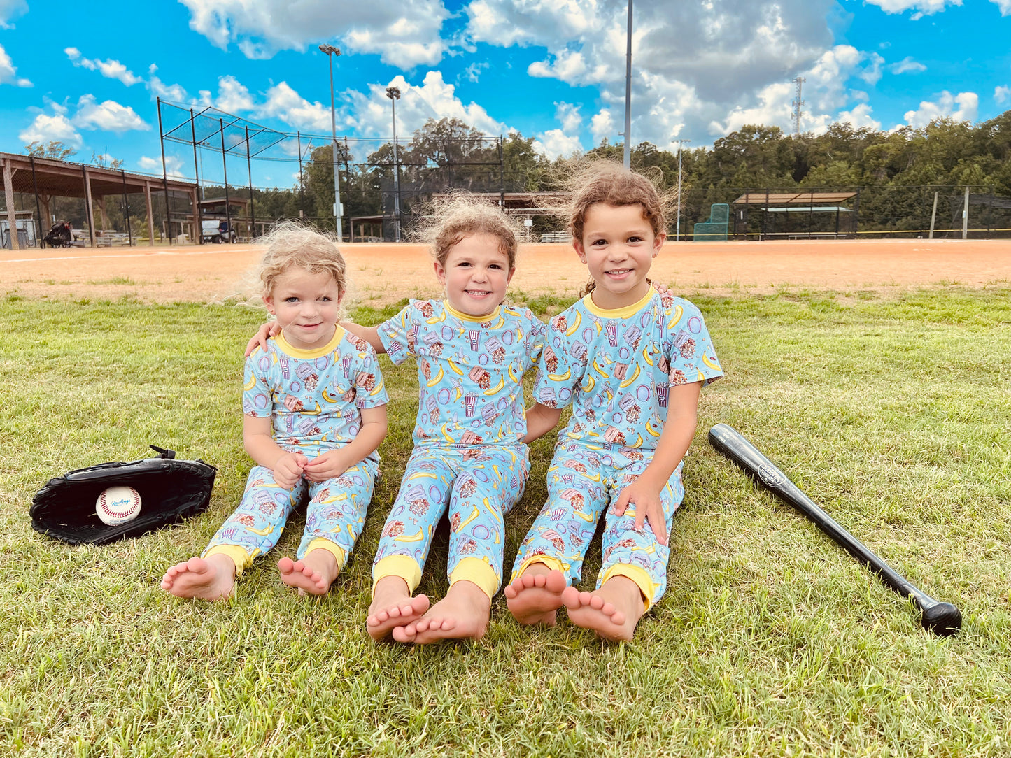 Bananas and Baseballs - 2 piece Snug set