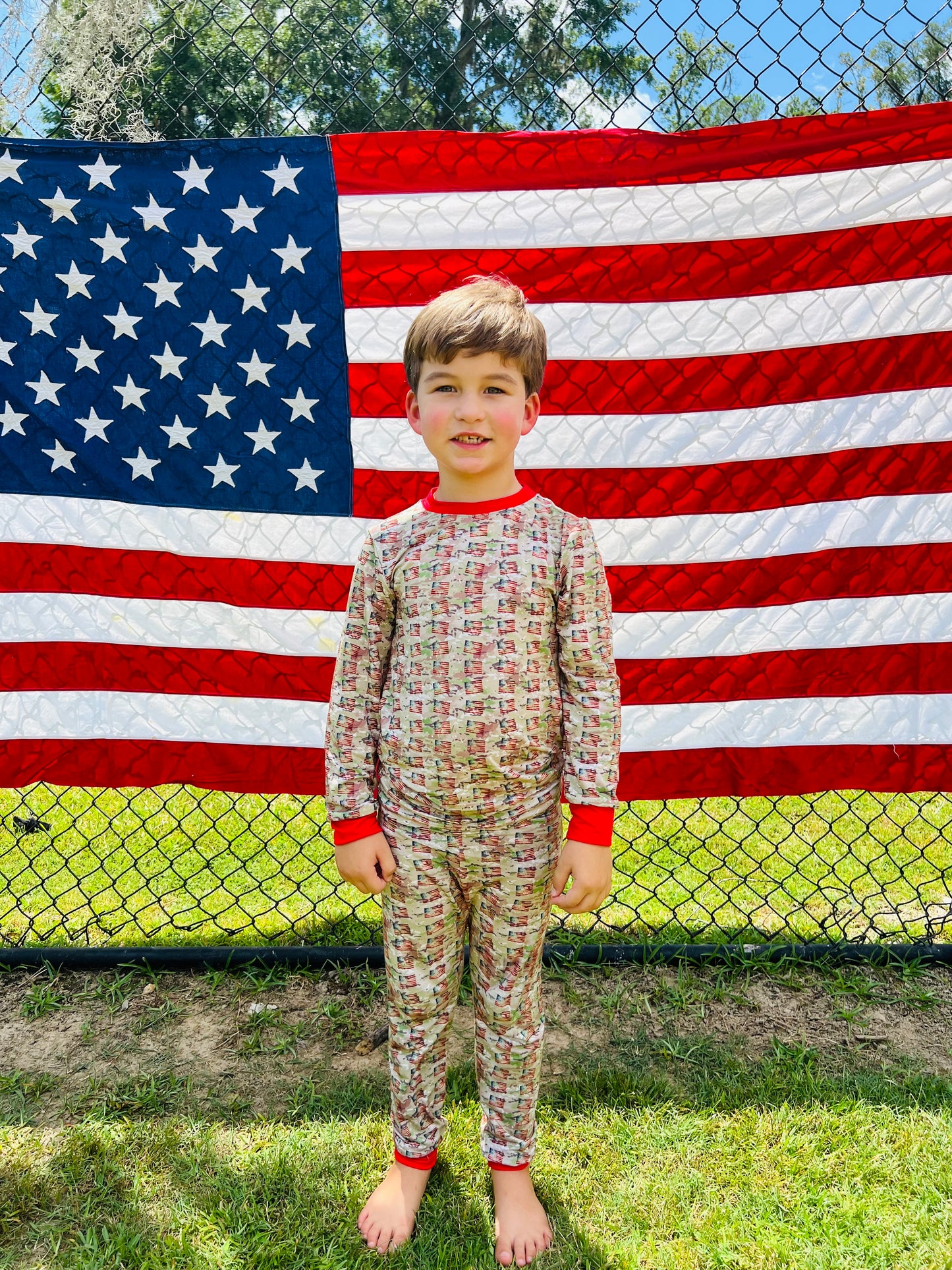American Soldier (Red) -2 piece Snug Set
