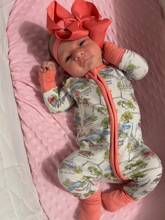 Sweet Southern Savannah Snug Suit (Peach Trim)