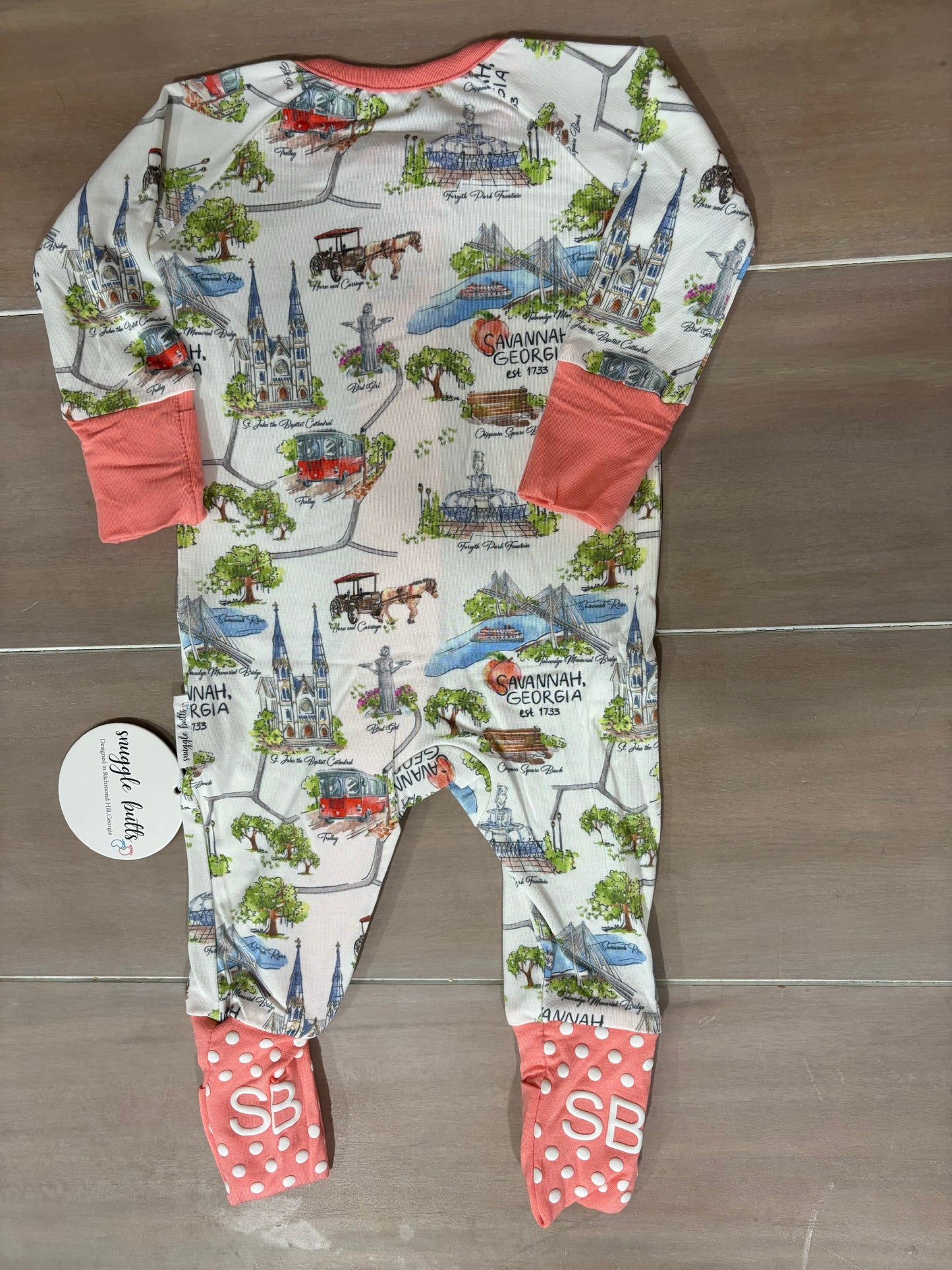 Sweet Southern Savannah Snug Suit (Peach Trim)