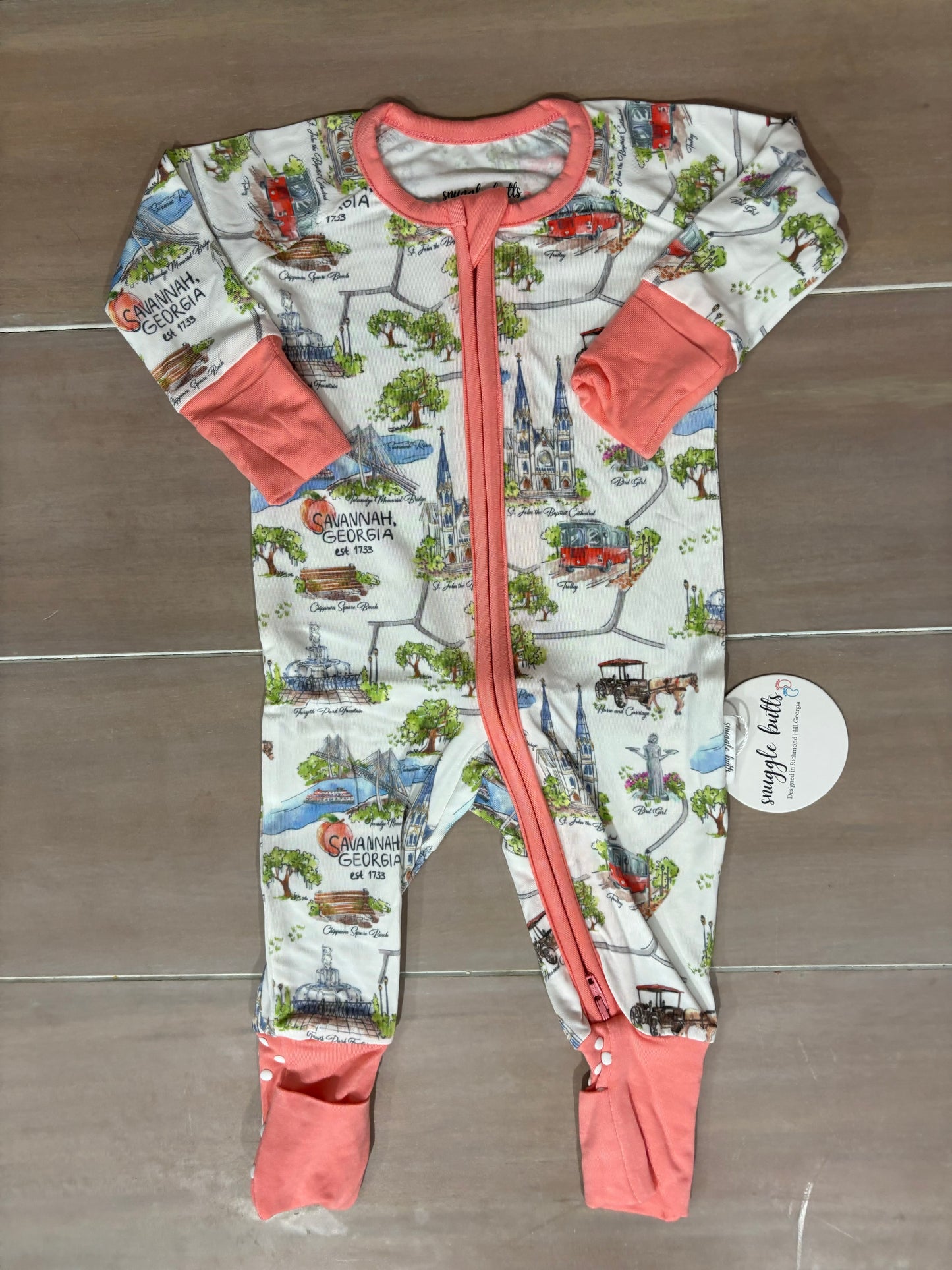 Sweet Southern Savannah Snug Suit (Peach Trim)